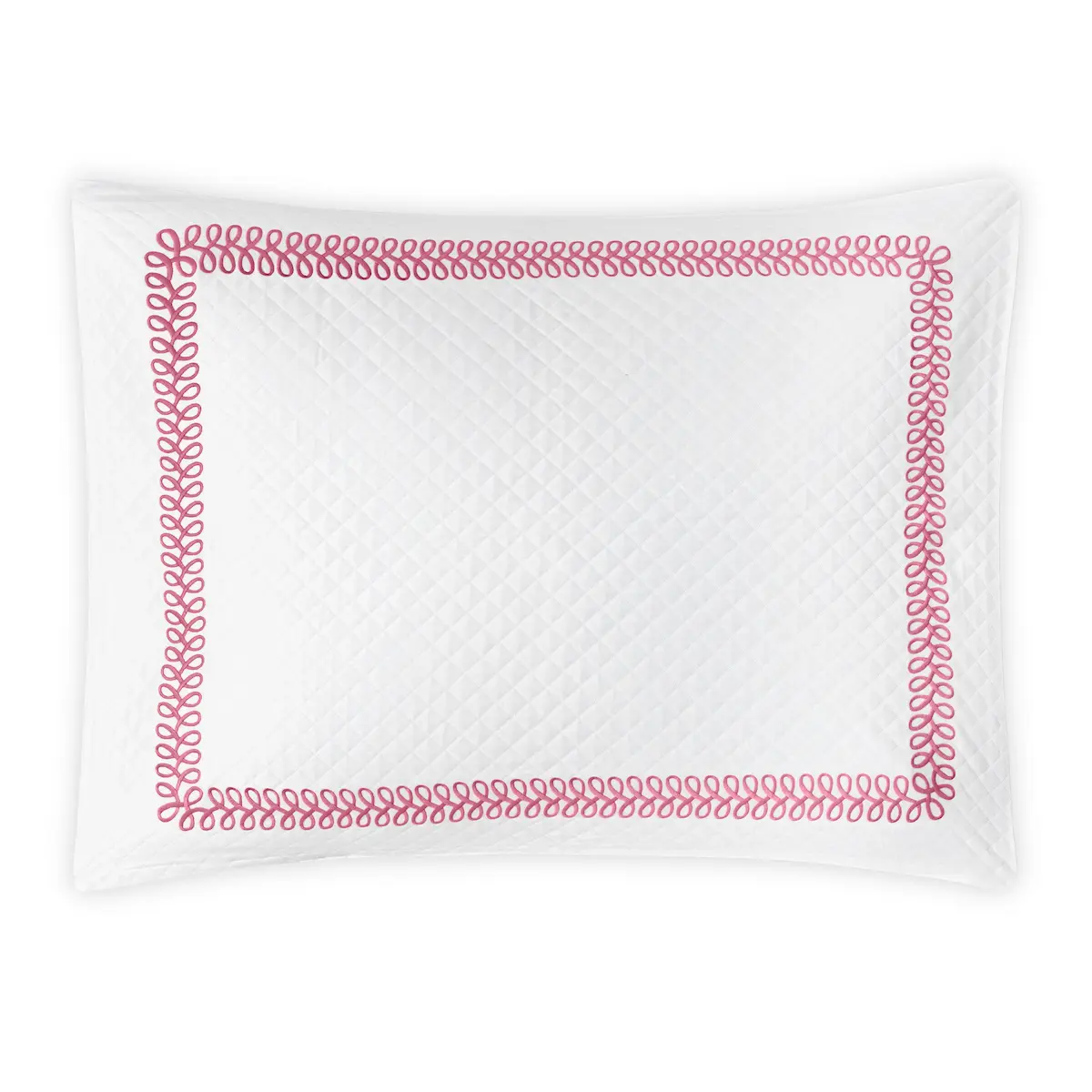 Astor Braid Matelassé Sham_ PEONY