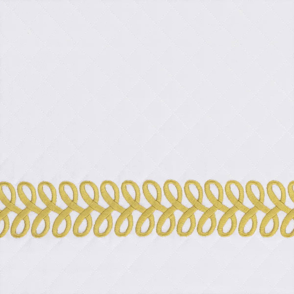 Astor Braid Matelassé Sham_ LEMON