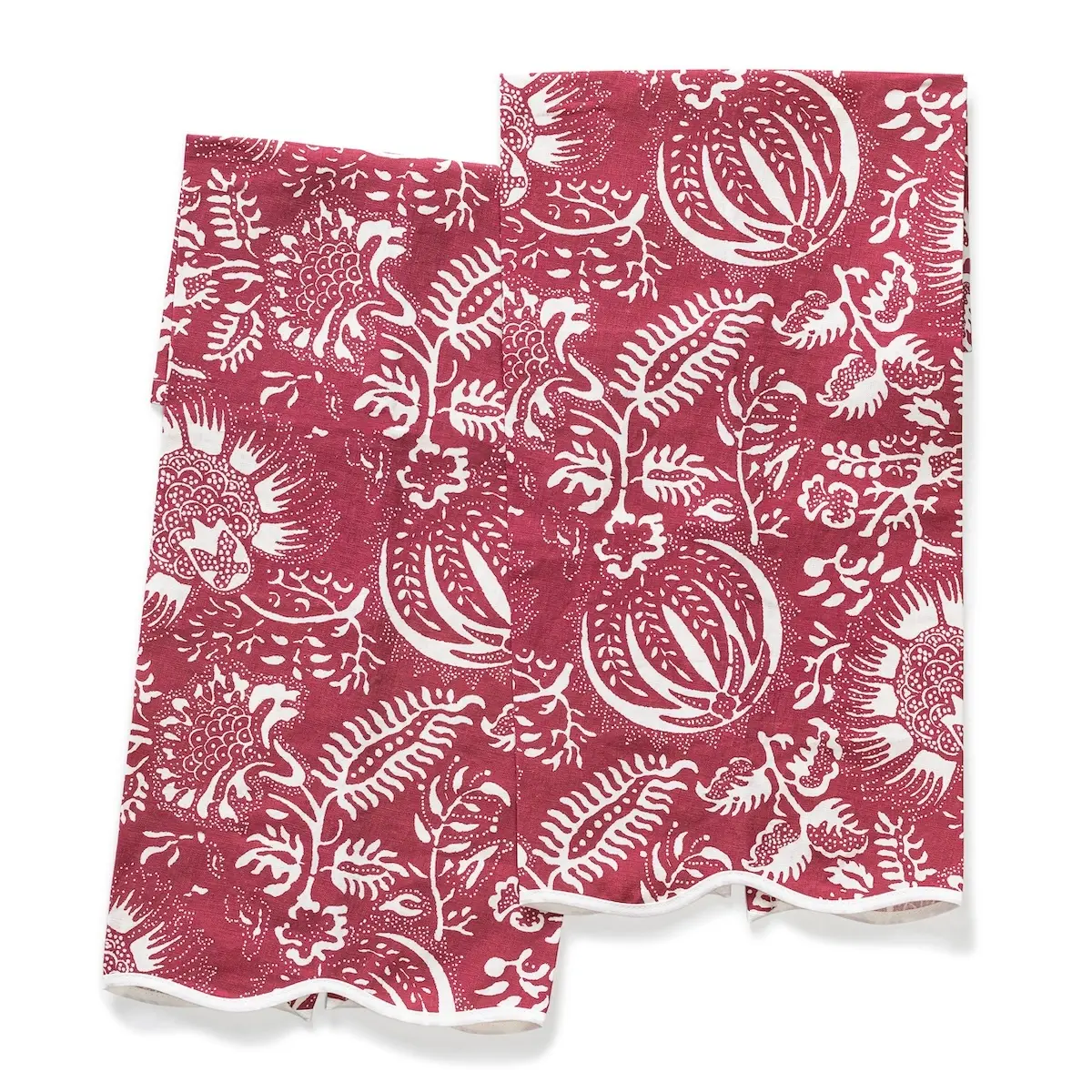 Granada Guest Towel, Set of 2_ SCARLET