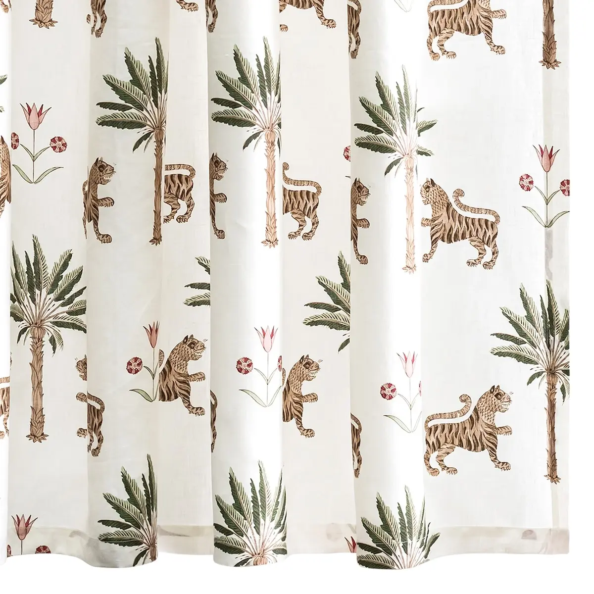 Tiger Palm Shower Curtain_ TIGEREYE