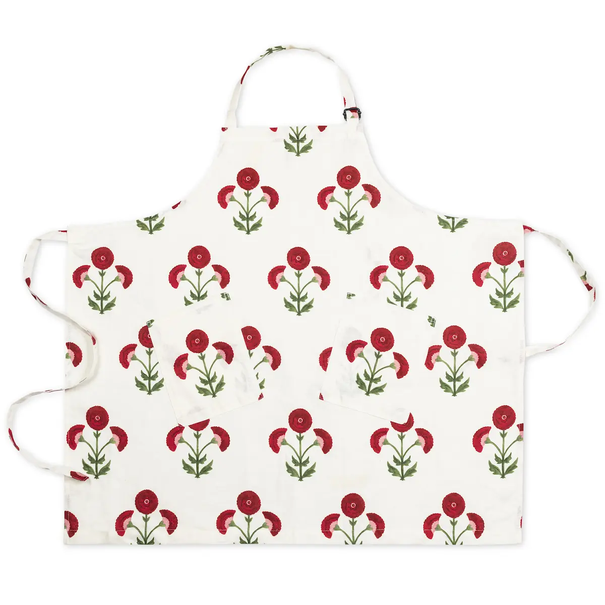 Gisele Linen Apron_ SCARLET