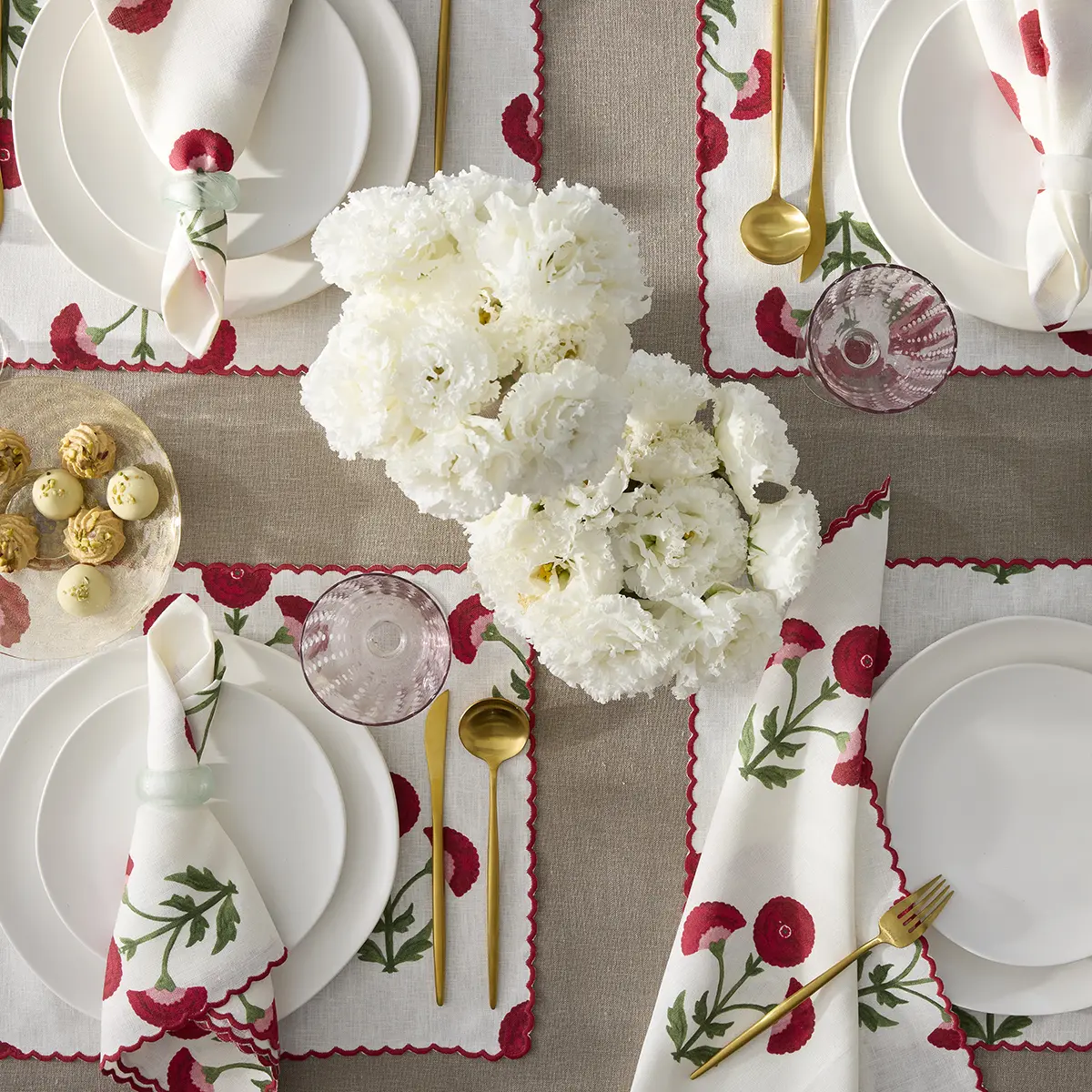 Gisele Napkin, Set of 4_ SCARLET