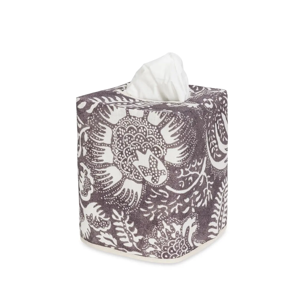 Granada Linen Tissue Box Cover_ THISTLE