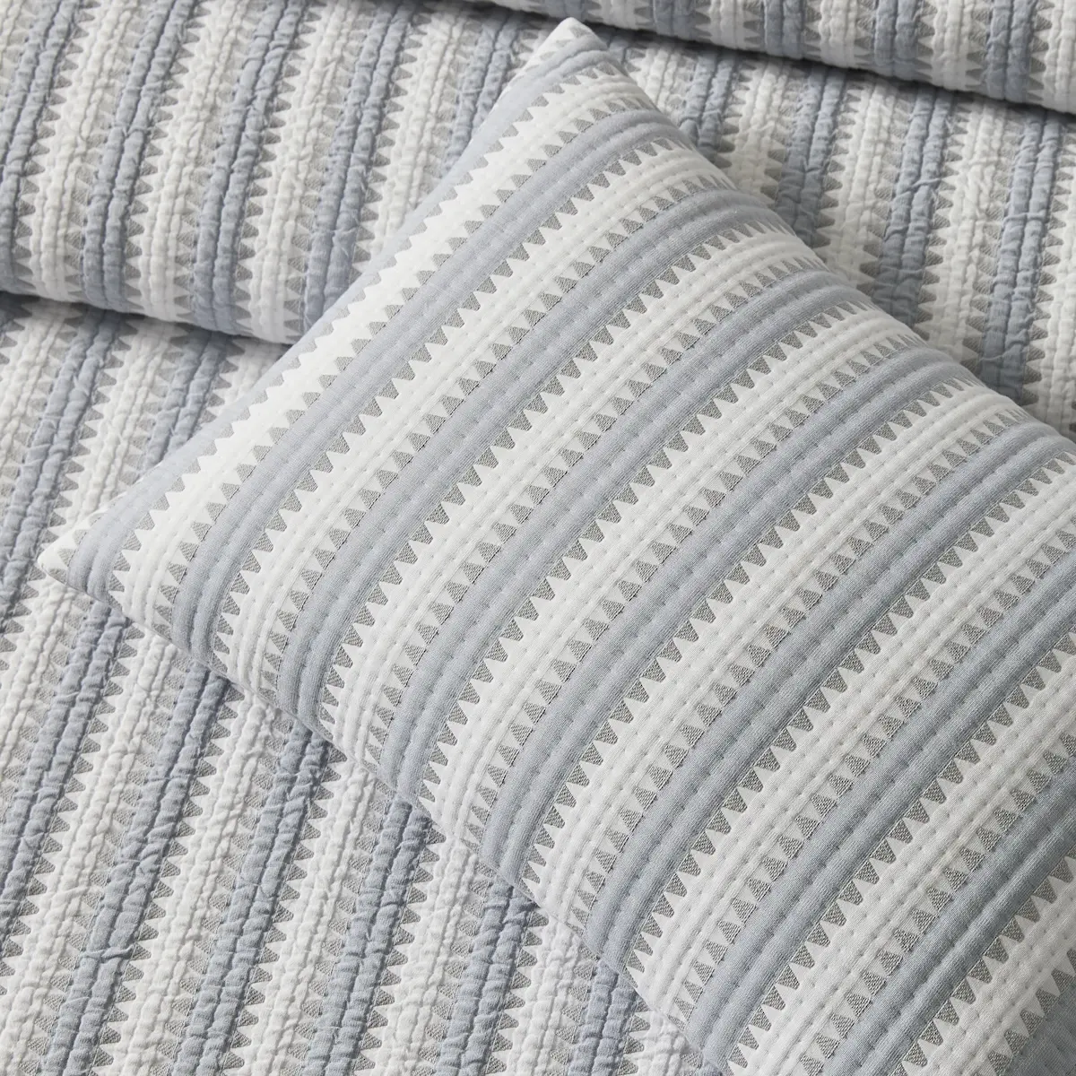 Apollo Stripe Matelassé Sham_ COMET