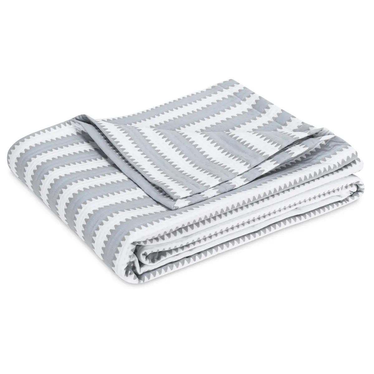 Apollo Stripe Matelassé Coverlet_ DOVE