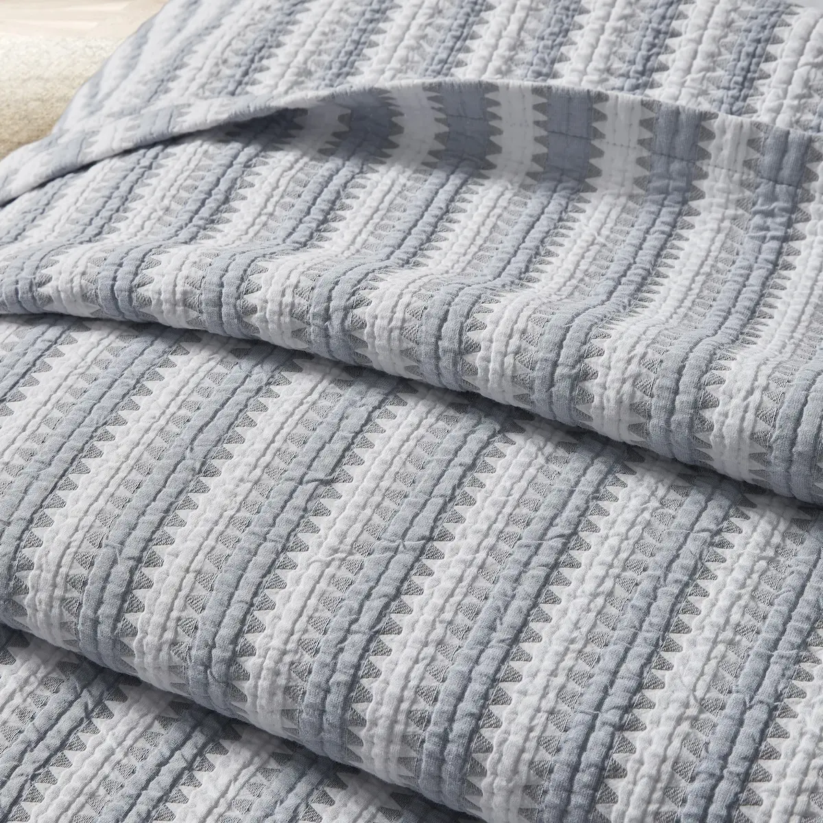 Apollo Stripe Matelassé Sham_ COMET