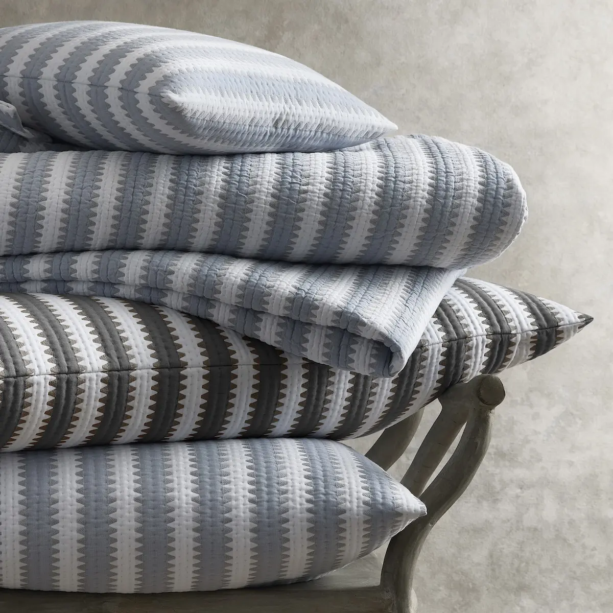 Apollo Stripe Matelassé Sham_ COMET