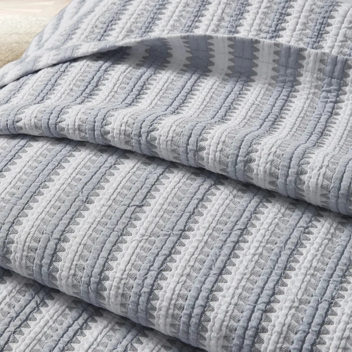 Apollo Stripe Matelassé Sham_ COMET