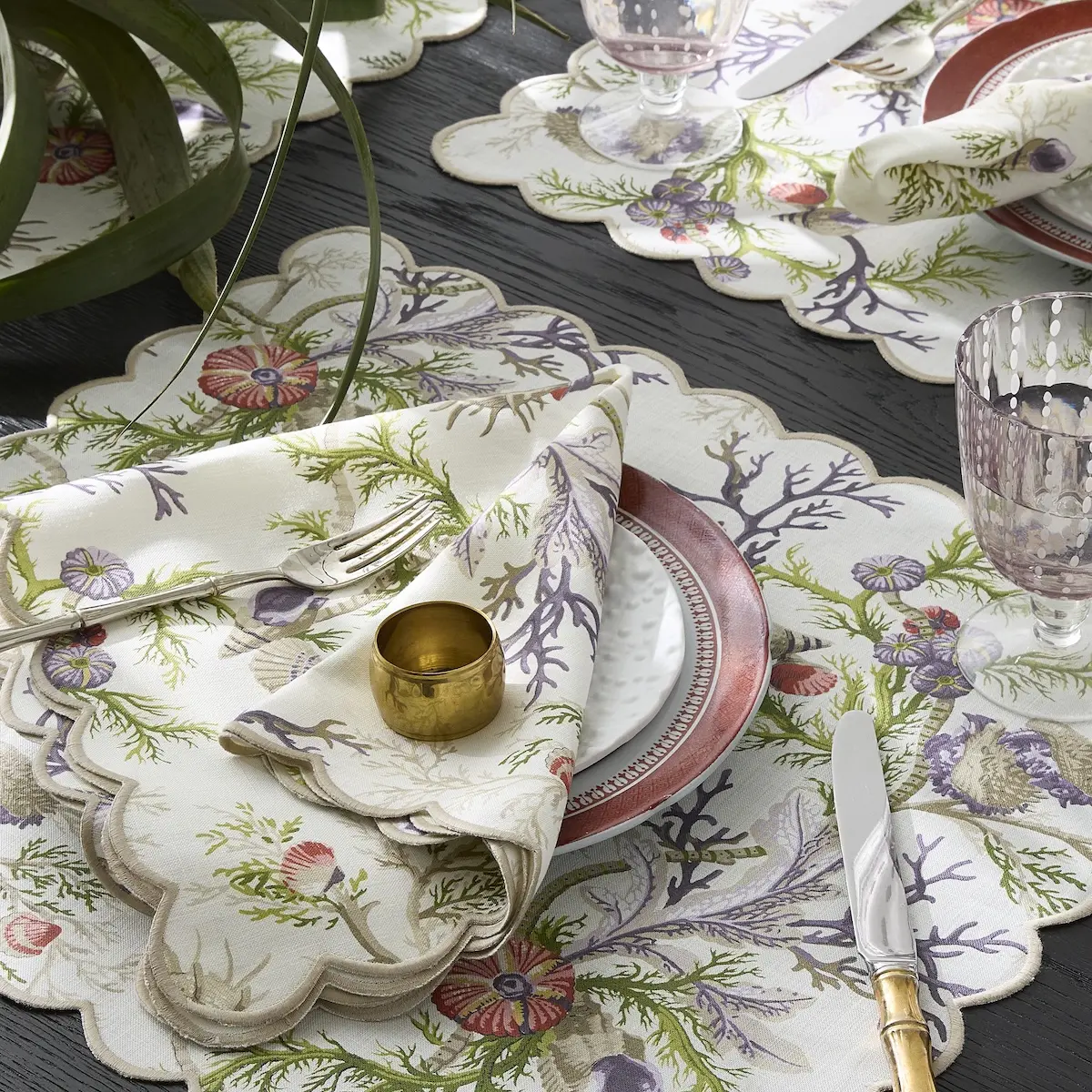 Del Tesoro Tablecloth_ SEA ORCHID
