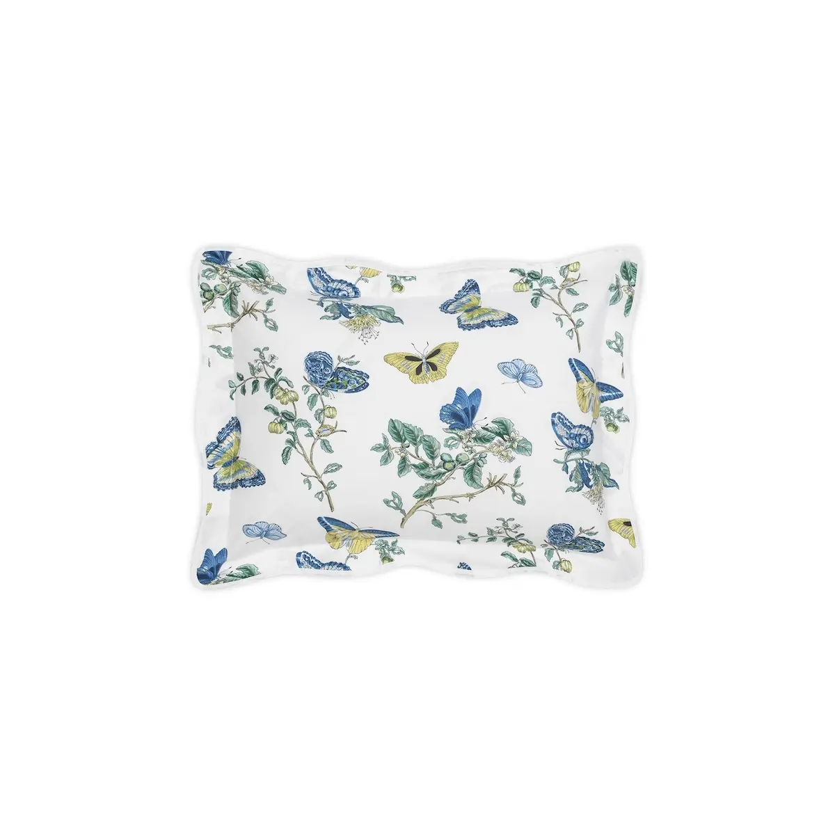 Baudin Butterfly Sham_ PRUSSIAN BLUE