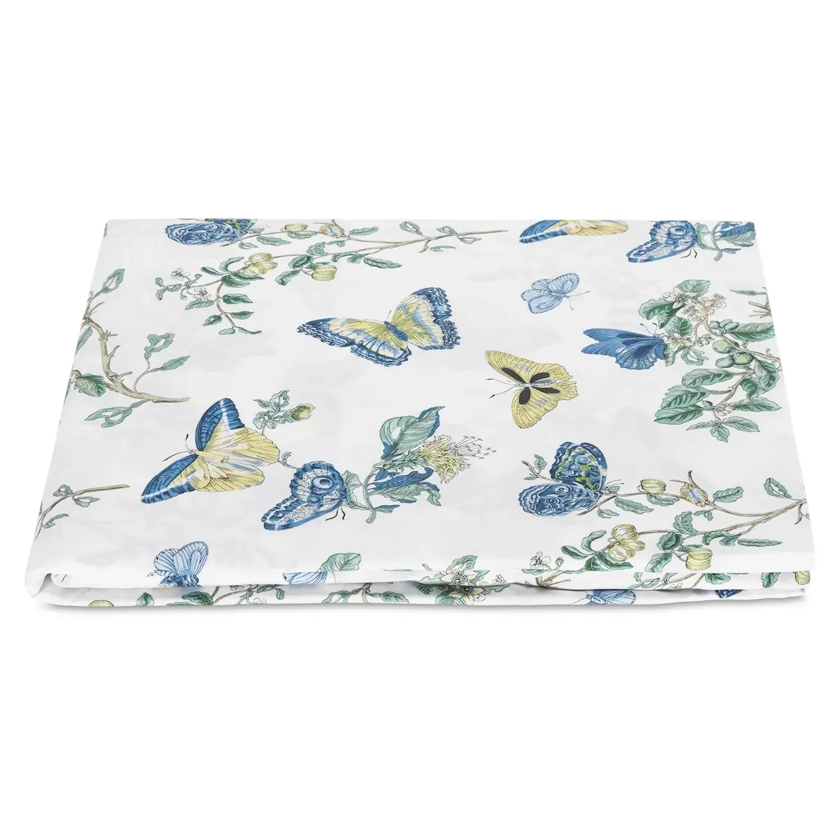 Baudin Butterfly Fitted Sheet_ PRUSSIAN BLUE