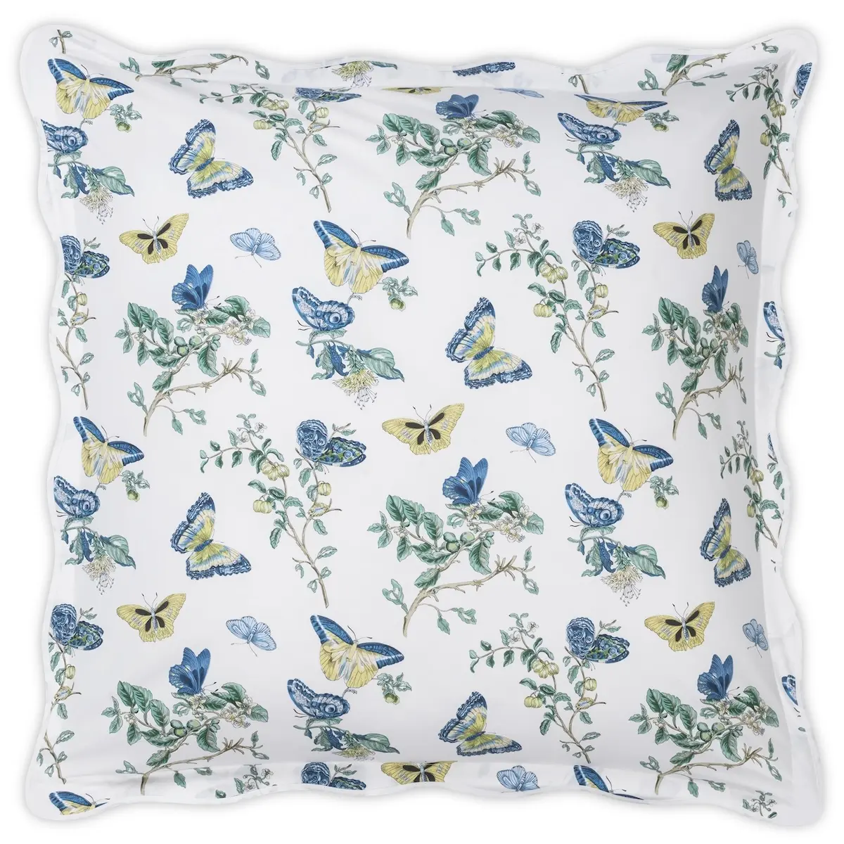 Baudin Butterfly Sham_ PRUSSIAN BLUE