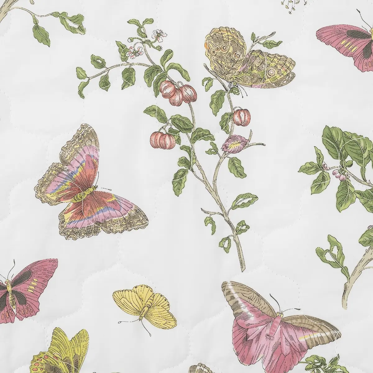 Baudin Butterfly Quilted Sham_ PINK
