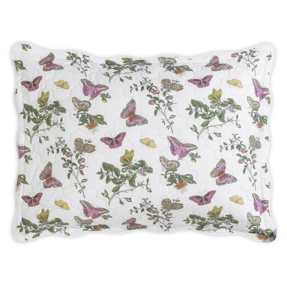 Baudin Butterfly Quilted Sham_ PINK