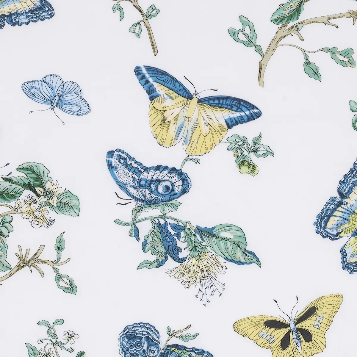 Baudin Butterfly Sham_ PRUSSIAN BLUE