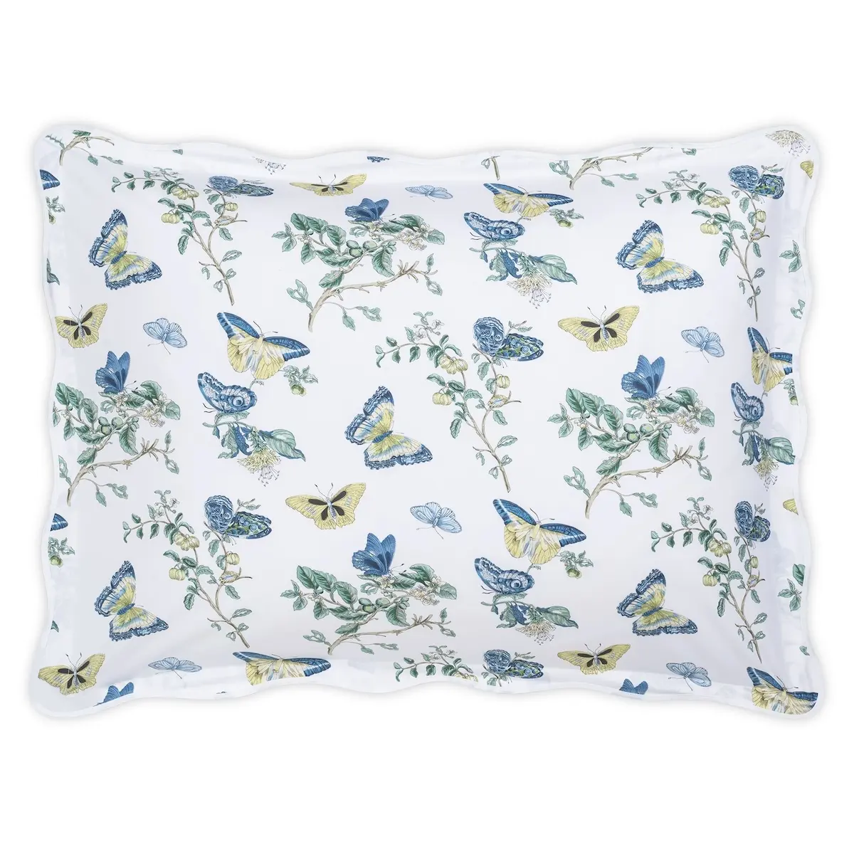 Baudin Butterfly Sham_ PRUSSIAN BLUE