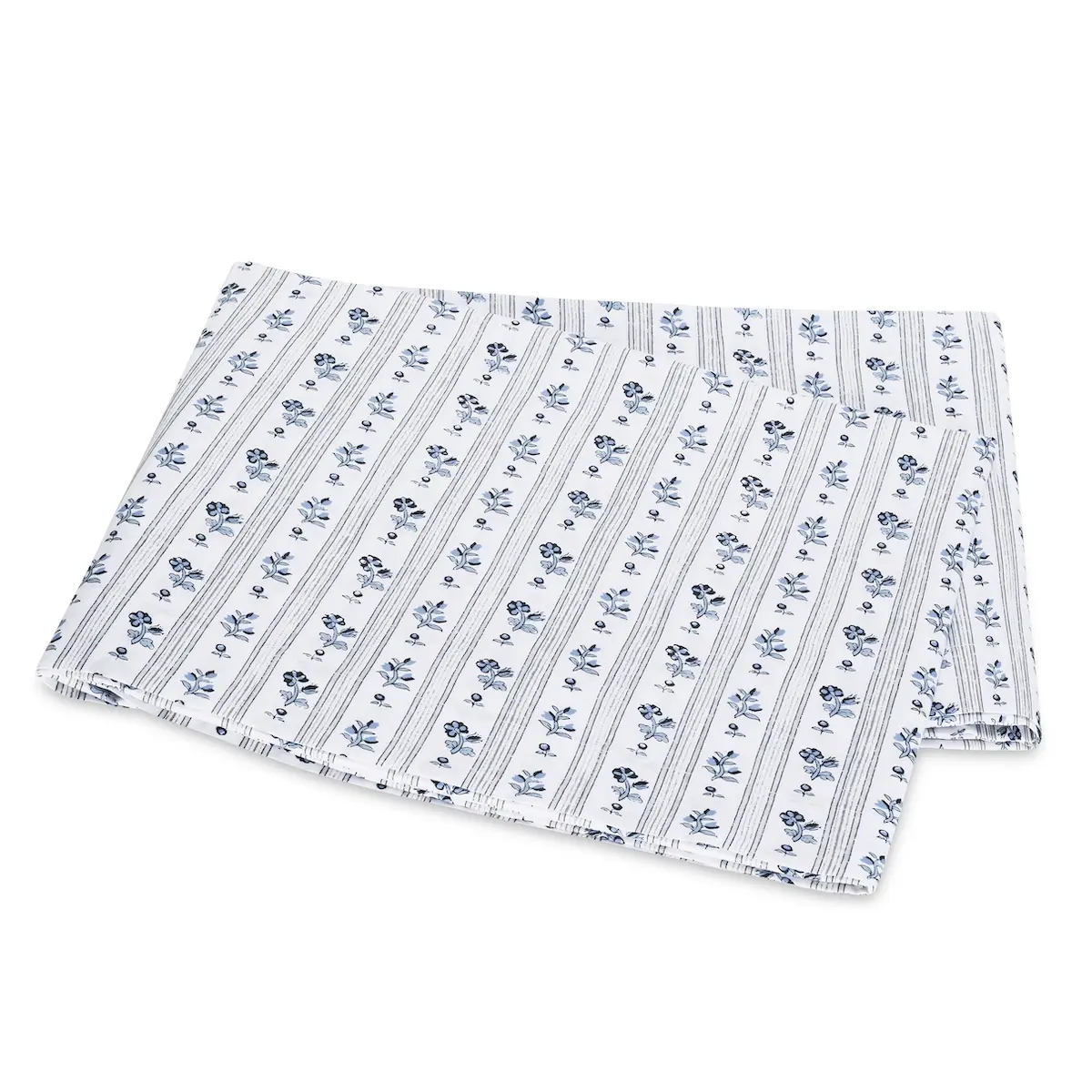 Cabanon Stripe Flat Sheet_ BLUE