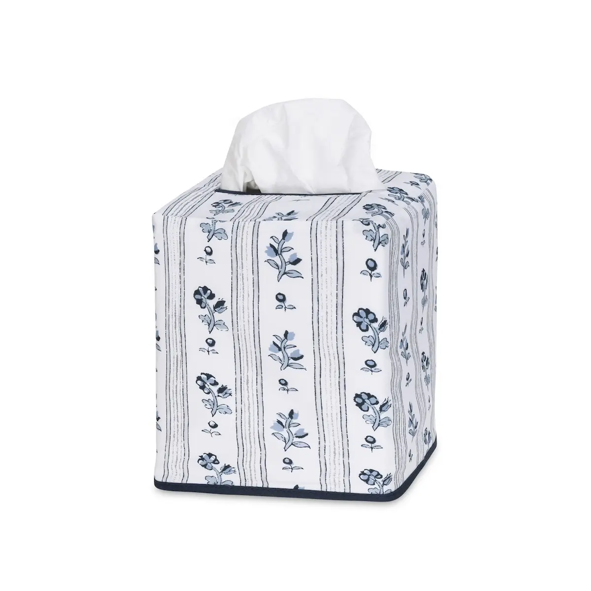 Cabanon Stripe Tissue Box Cover_ BLUE