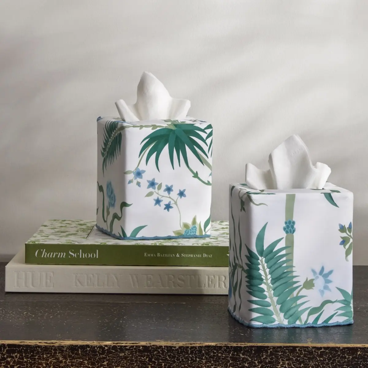 Palmyra Tissue Box Cover_ EMERALD