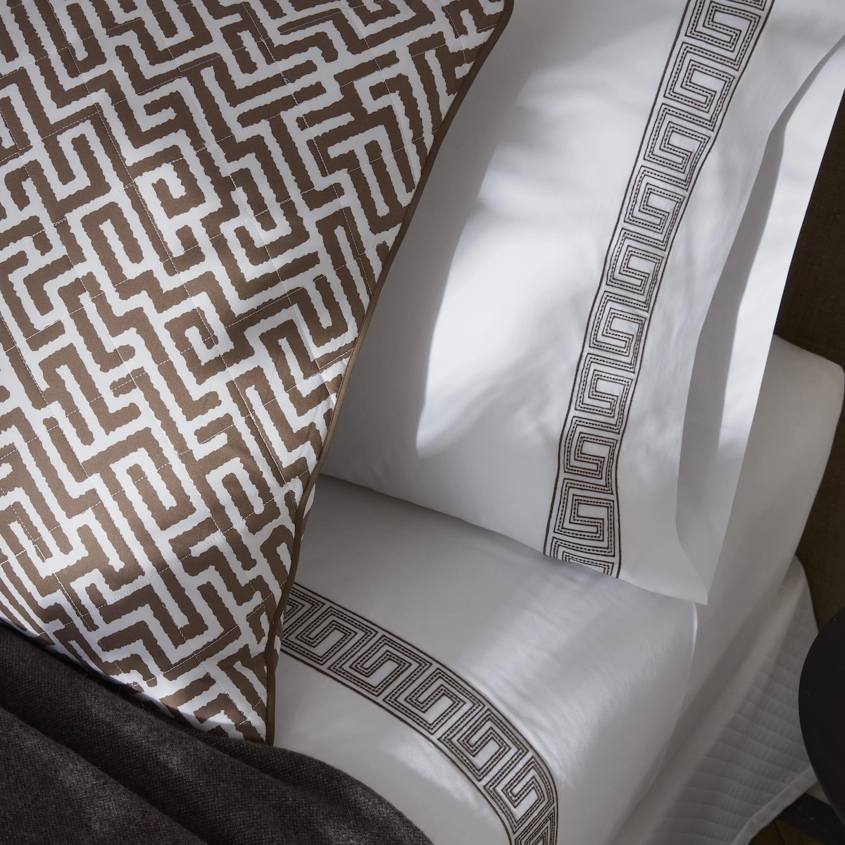 Gabriel Quilted Sham_ MOCHA