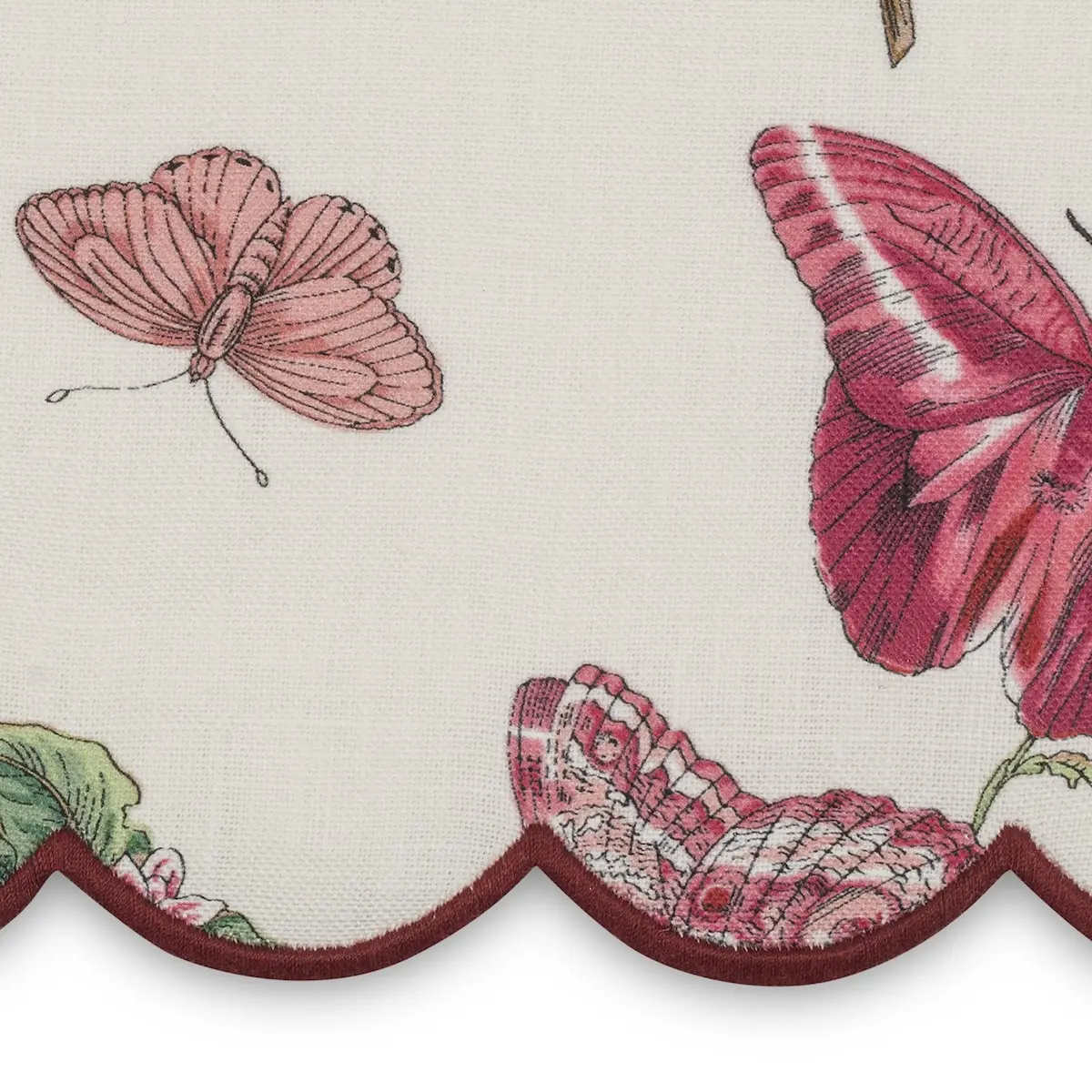 Baudin Butterfly Shower Curtain_ RUBY LINEN