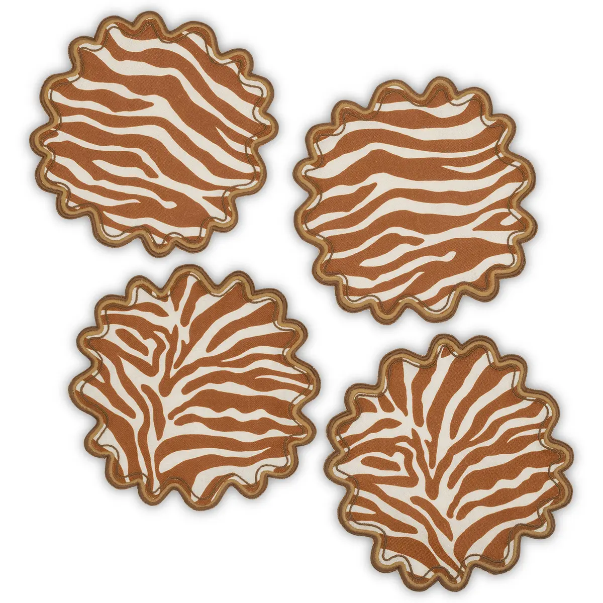 Regine Cocktail Napkin, Set of 4_ PERSIMMON