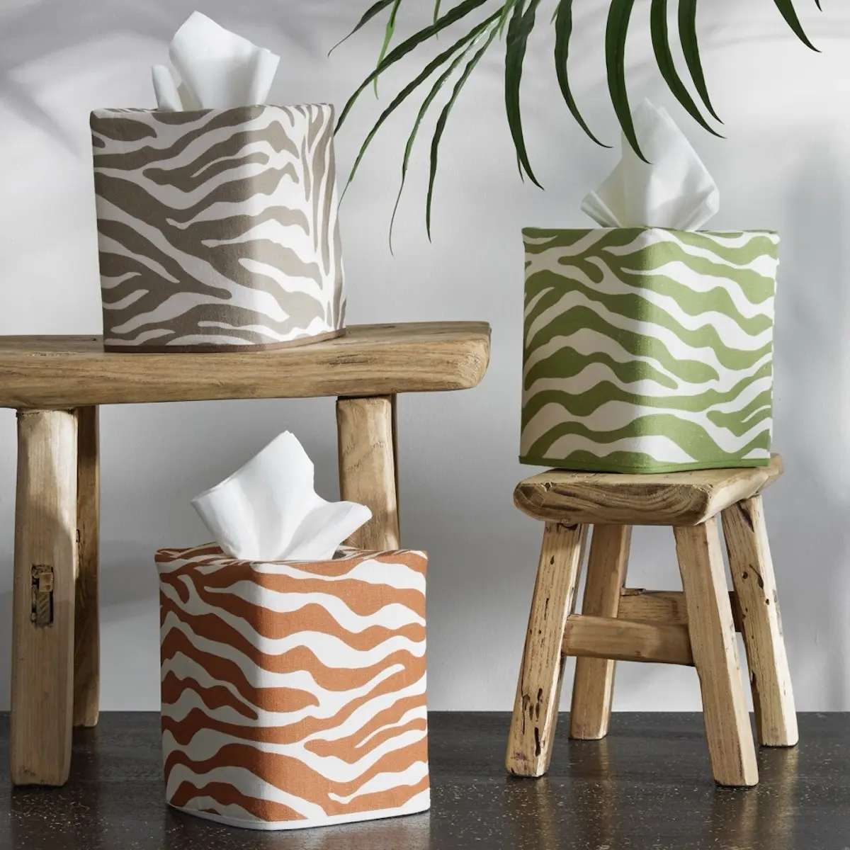 Regine Tissue Box Cover_ PERSIMMON