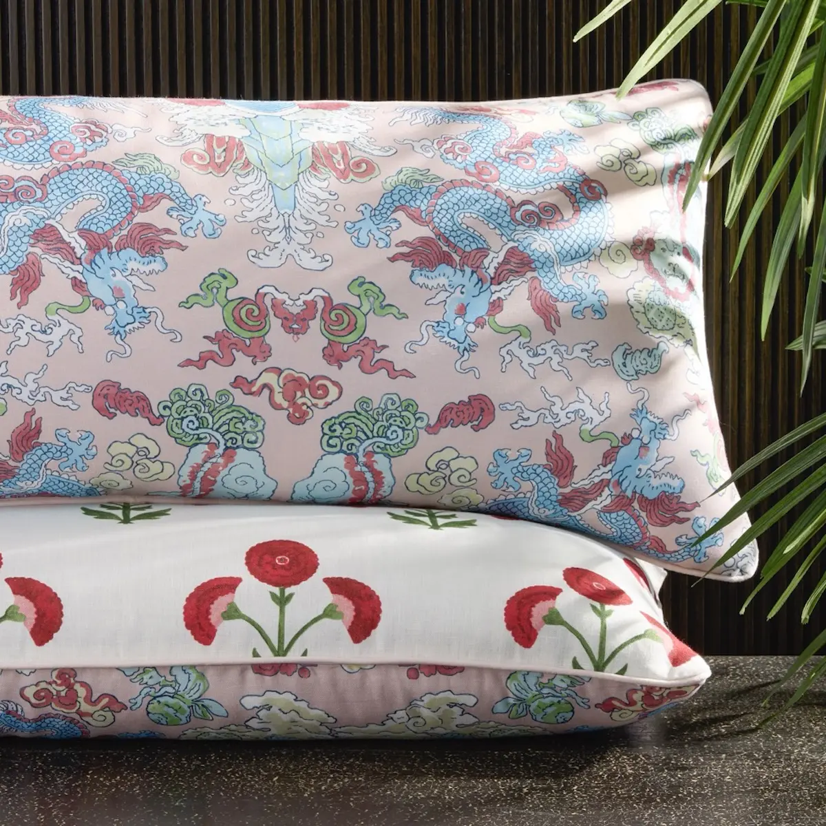 Magic Mountain/Gisele Pillow Cover_ SCARLET/PARADISE
