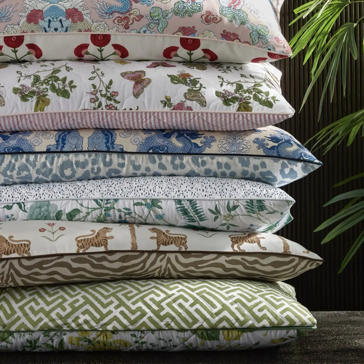 Tiger Palm/Regine Pillow Cover_ PALM/COCONUT