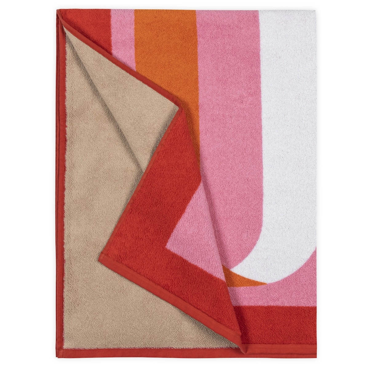 Ribbon Beach Towel_ FLAMINGO
