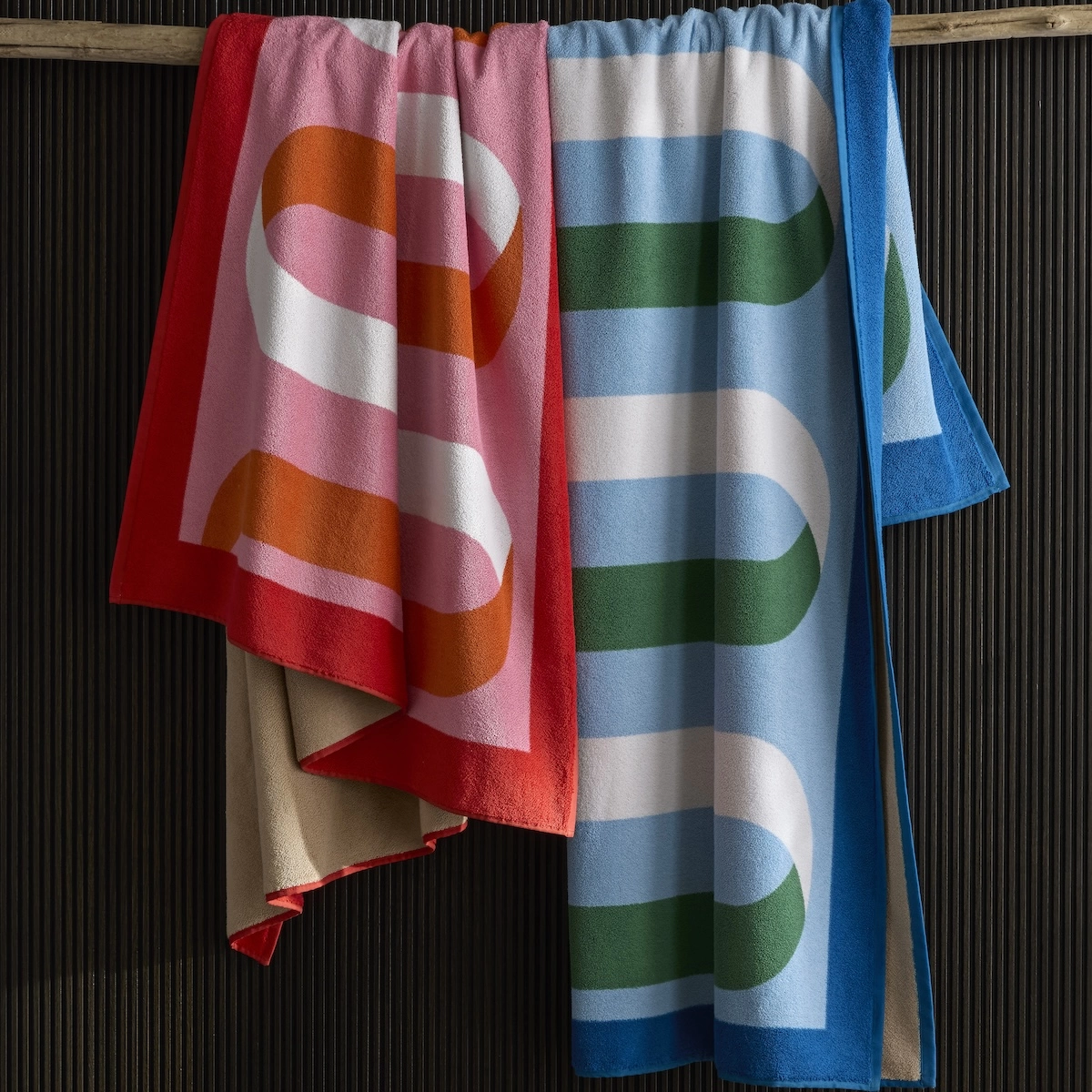 Ribbon Beach Towel_ FLAMINGO