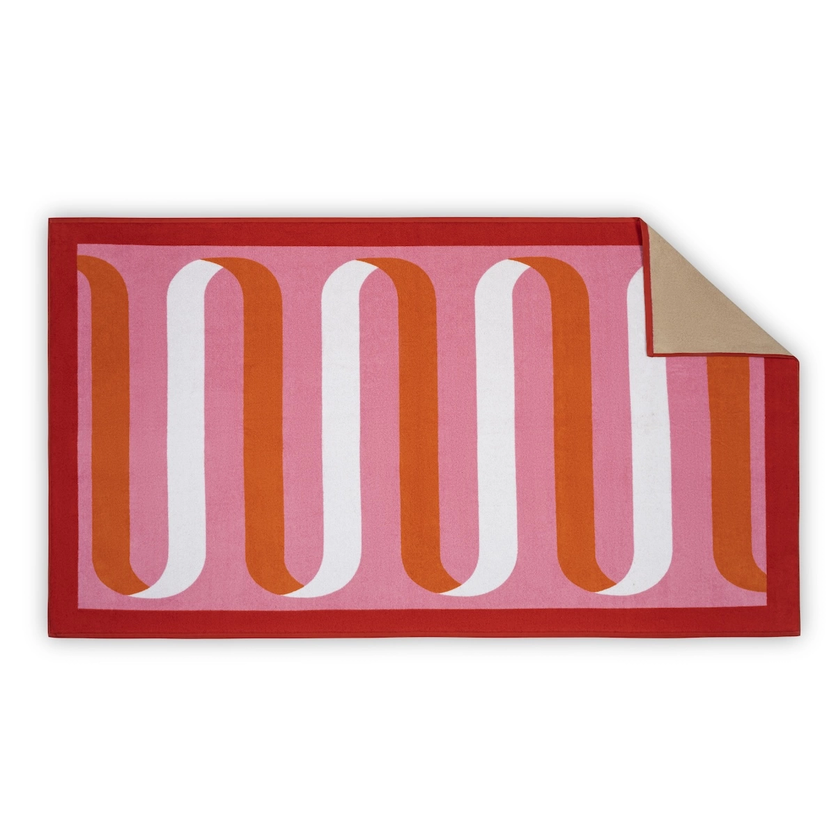 Ribbon Beach Towel_ FLAMINGO