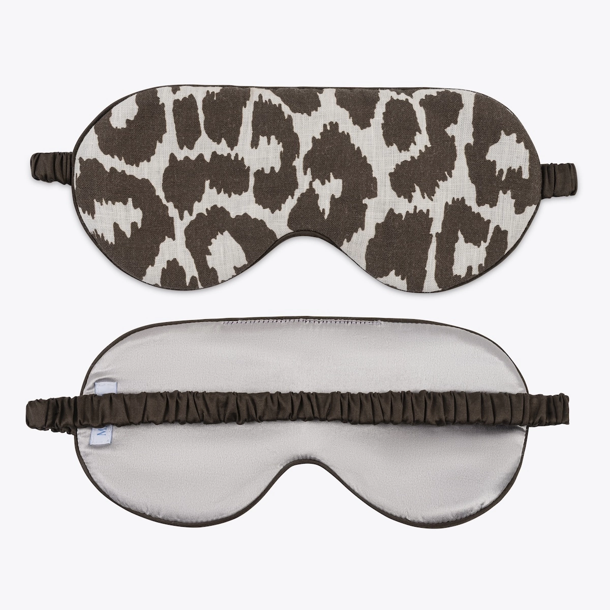 Iconic Leopard Linen Sleep Mask_ CINDER