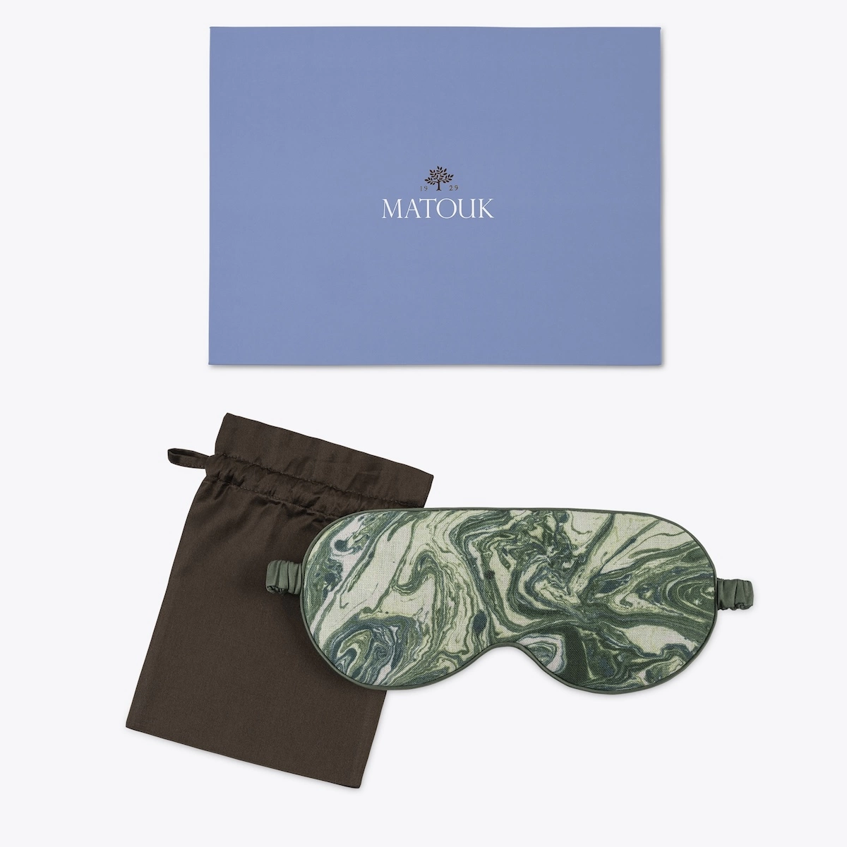 Balthazar Linen Sleep Mask_ EMERALD