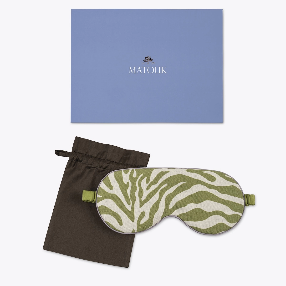 Regine Linen Sleep Mask_ GRASS