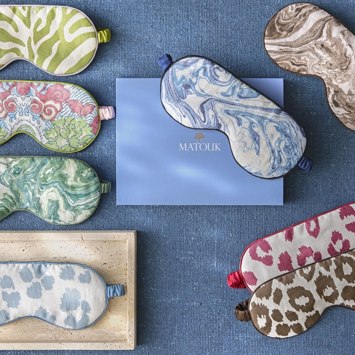Balthazar Linen Sleep Mask_ LAPIS