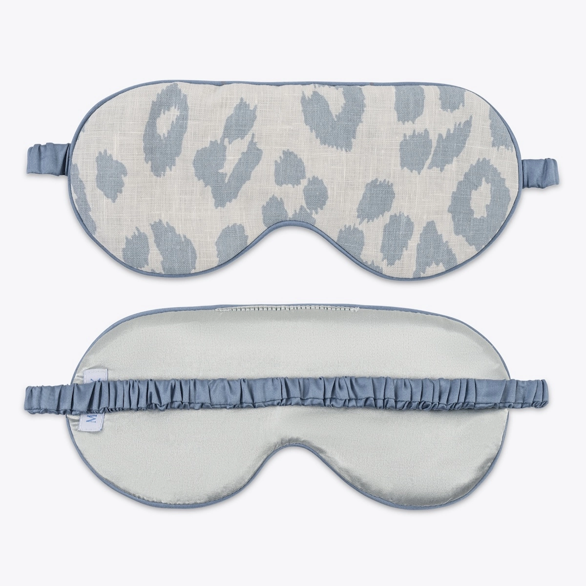 Iconic Leopard Linen Sleep Mask_ SKY