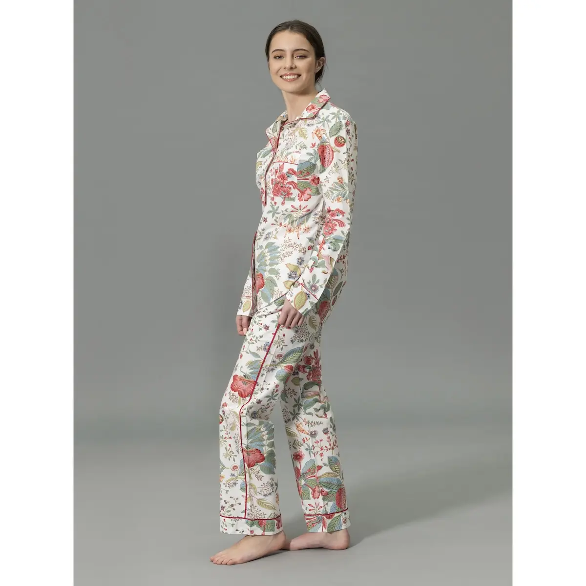 Pomegranate Pajama Set_ PINK CORAL