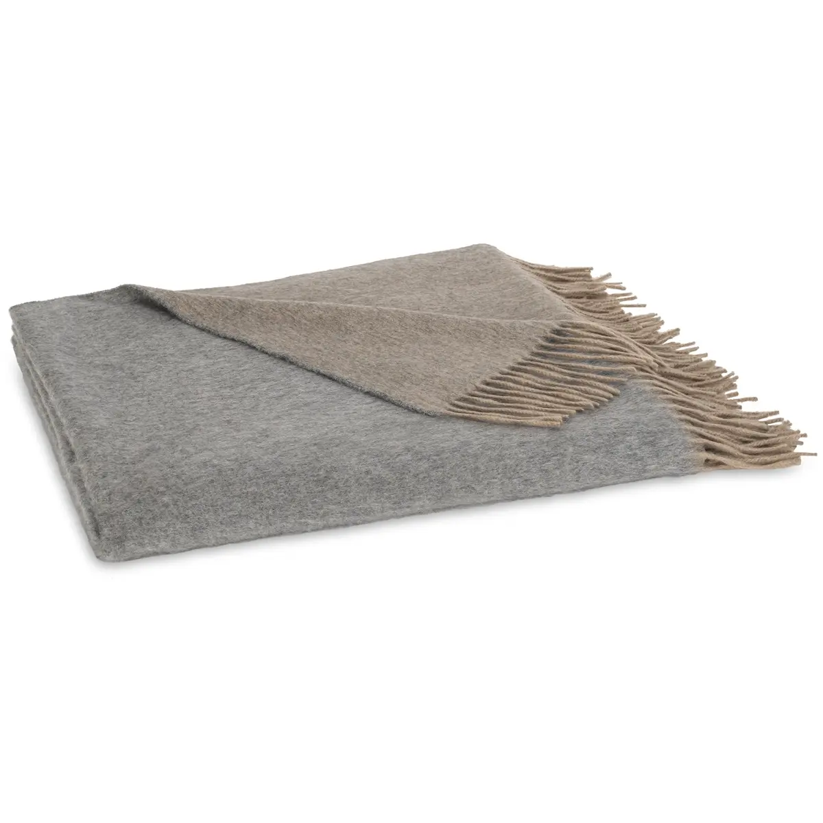 Paley Throw_ FLANNEL GREY/NATURAL