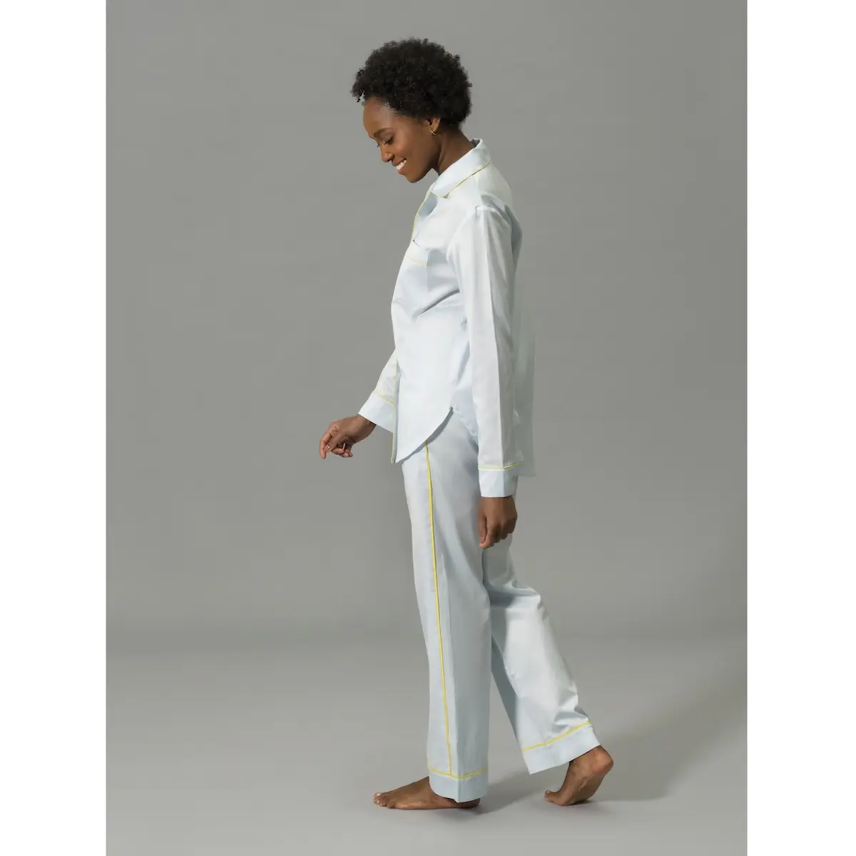 Nocturne Pajama Set_ BLUE/LEMON