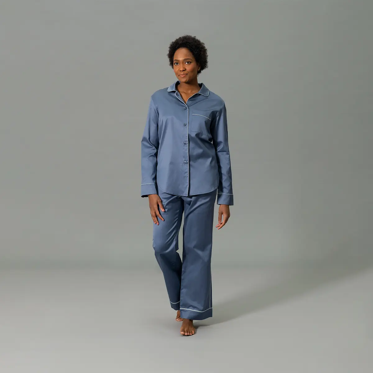Nocturne Pajama Set_ STEEL BLUE/DOVE