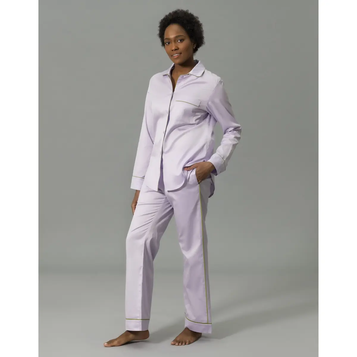 Nocturne Pajama Set_ VIOLET/GRASS