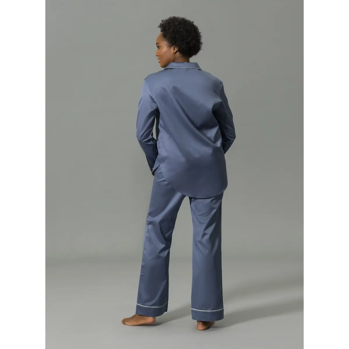 Nocturne Pajama Set_ STEEL BLUE/DOVE