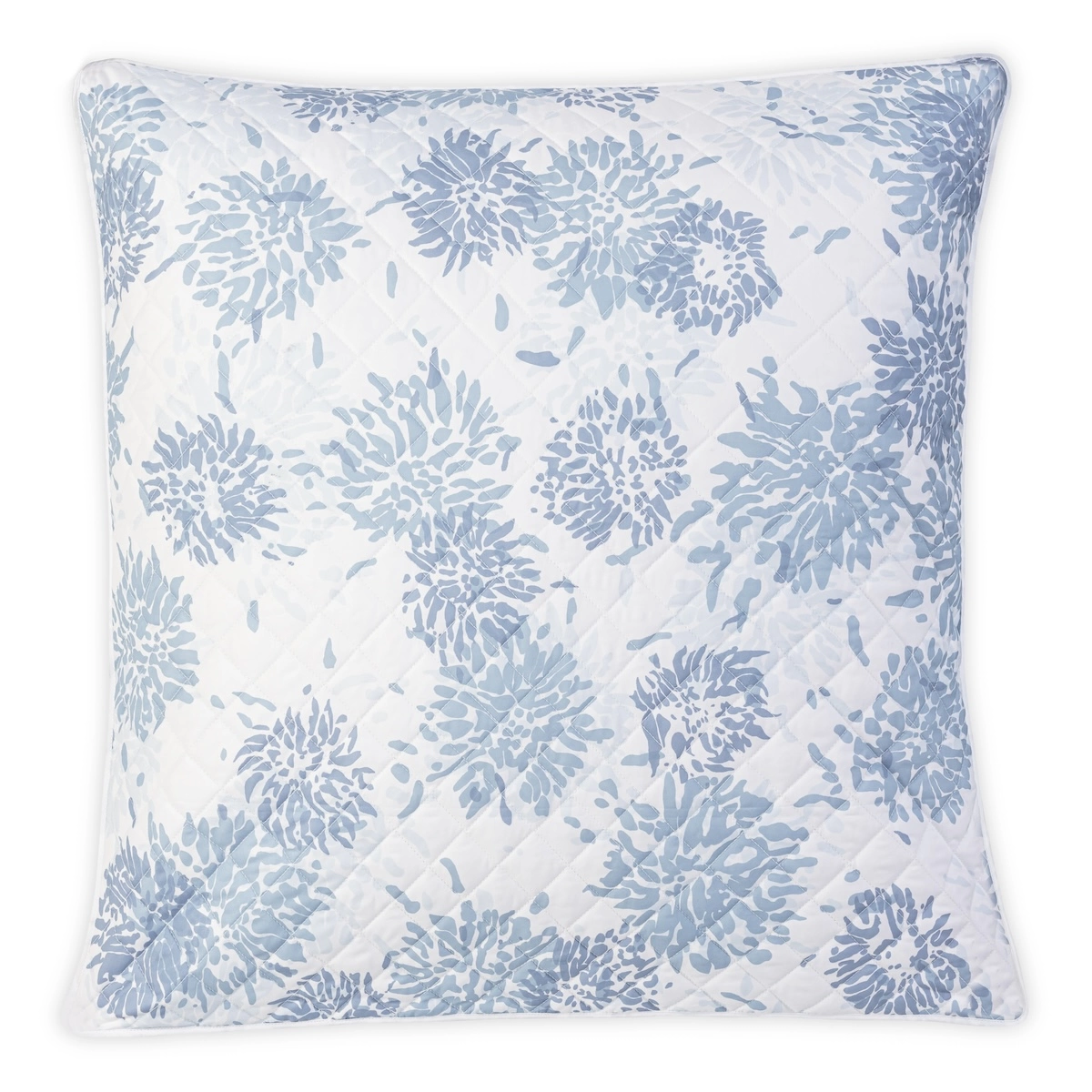 Chrysanthemum Quilted Sham_ BLUE