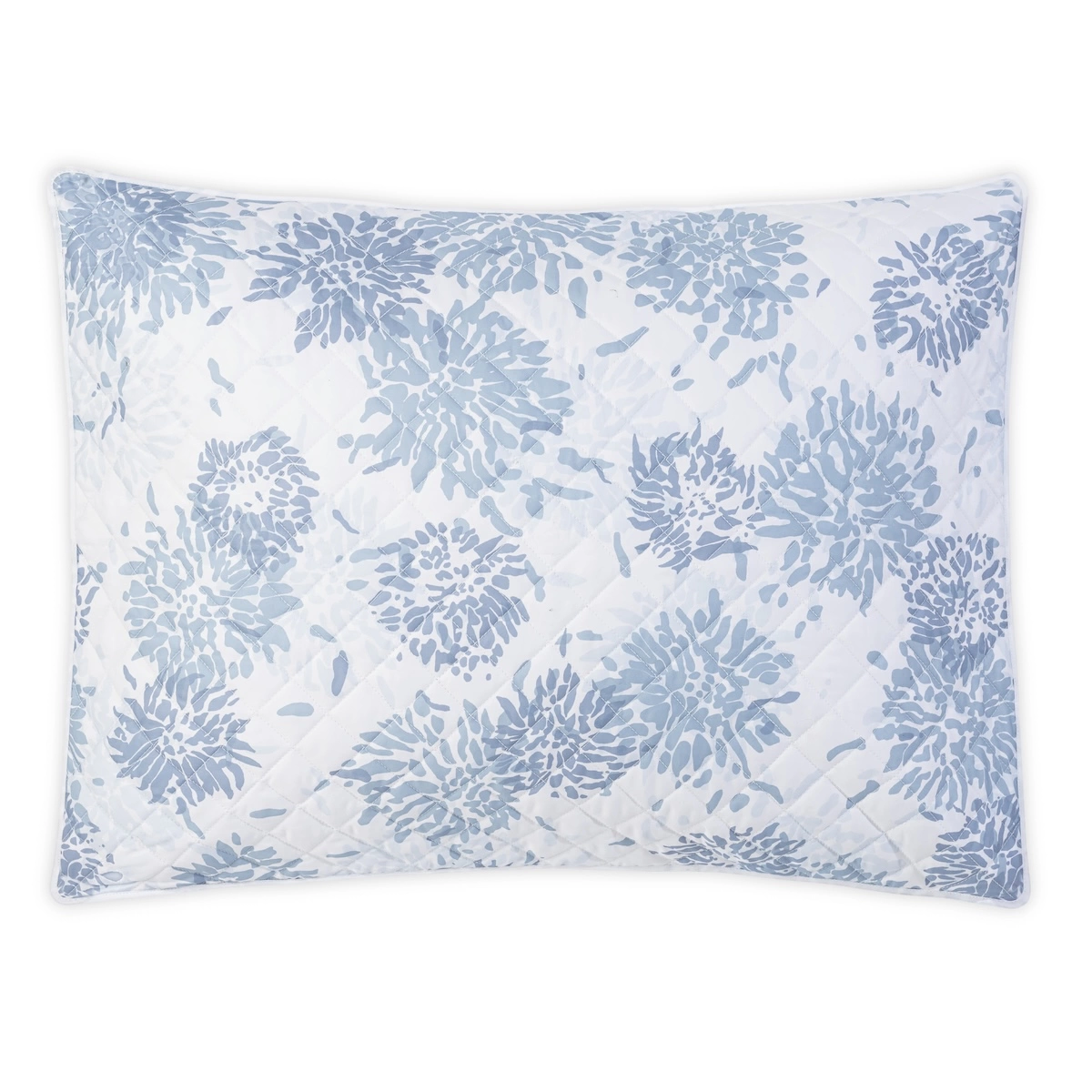 Chrysanthemum Quilted Sham_ BLUE