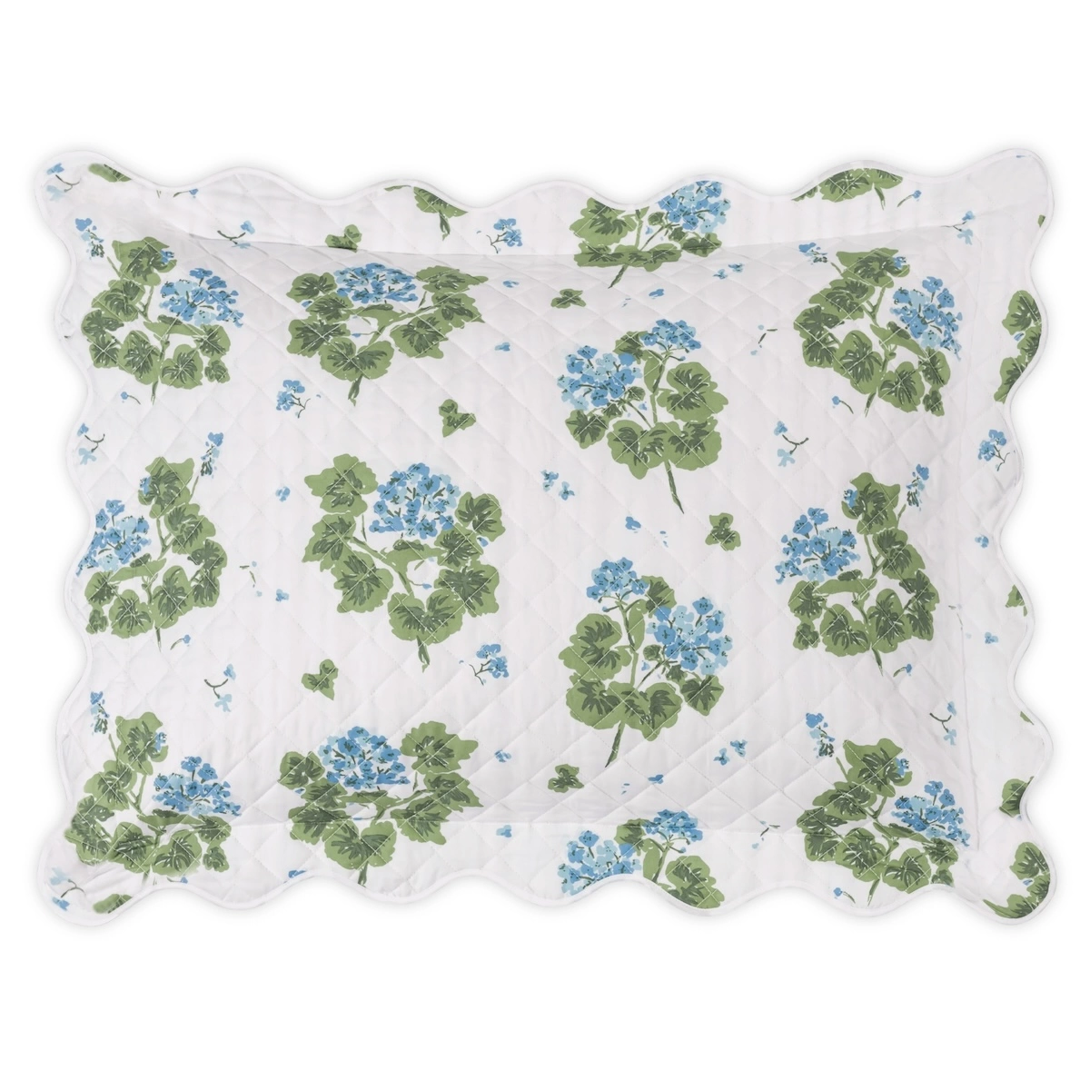 Geranium Quilted Sham_ BLUE