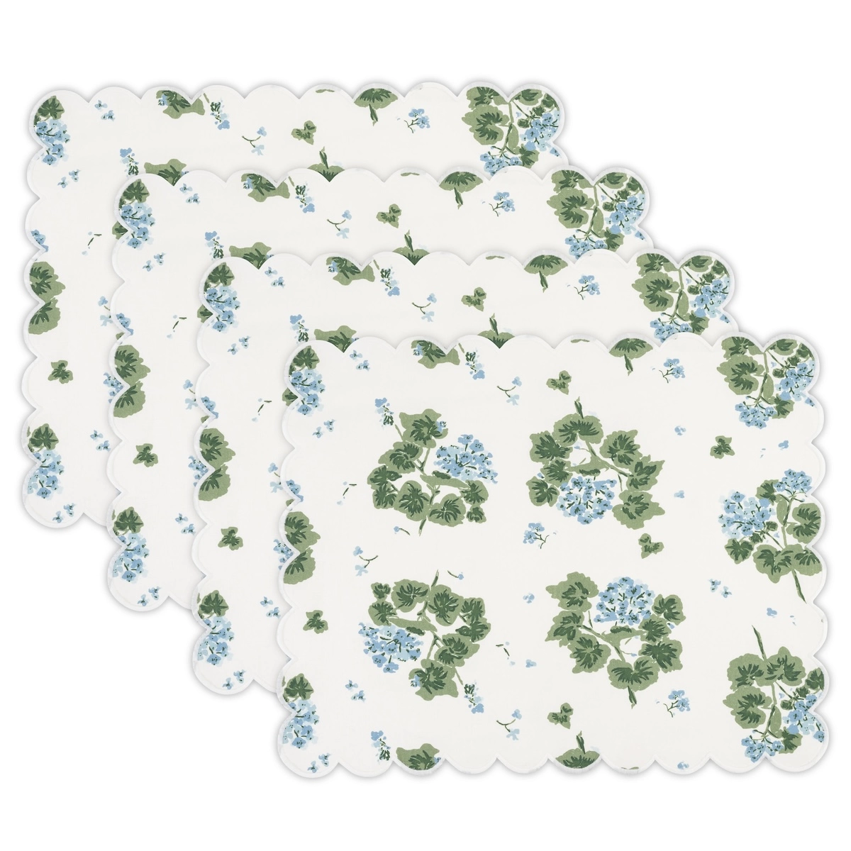 Geranium Placemat, Set of 4_ BLUE