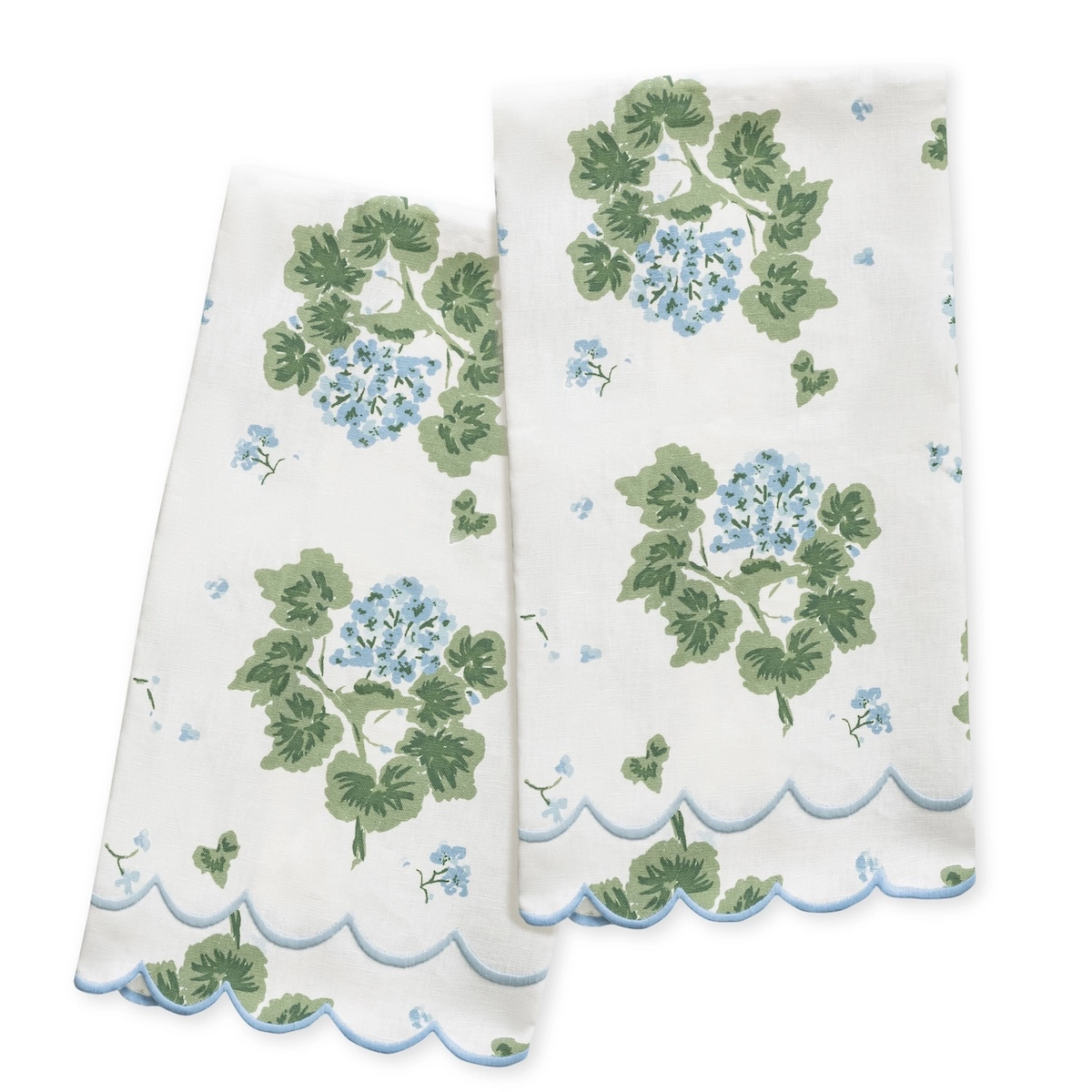Geranium Guest Towel, Set of 2_ BLUE