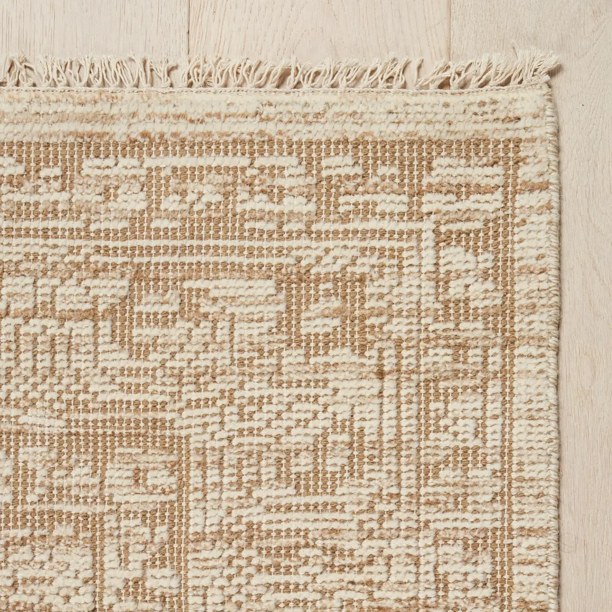 ANKARA HAND-KNOTTED WOOL RUG_ SAND