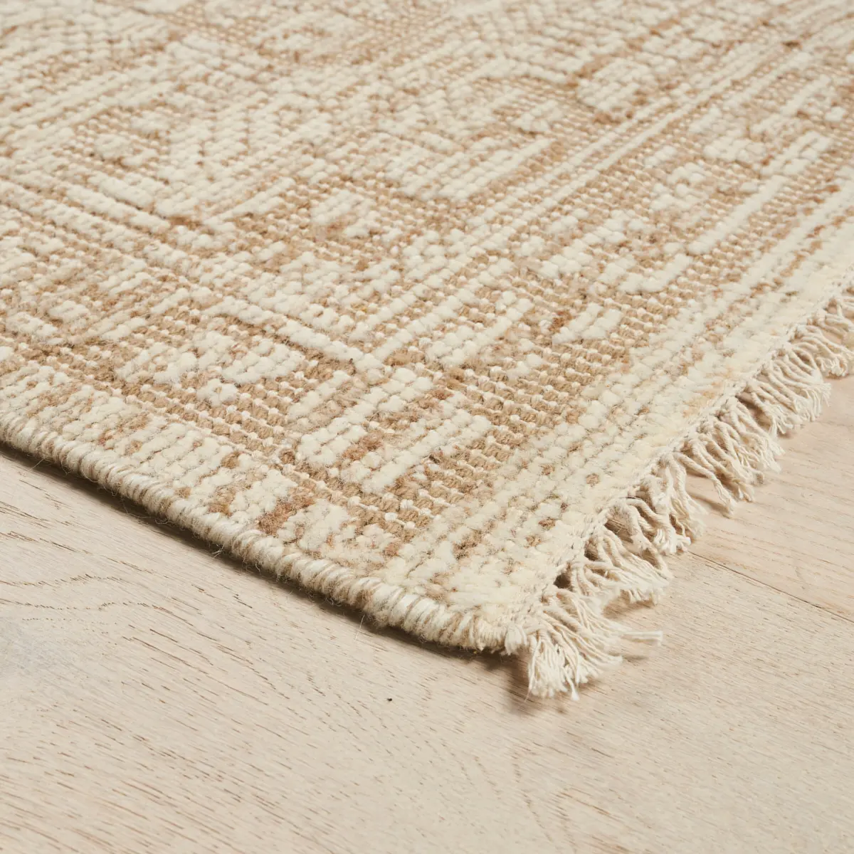 ANKARA HAND-KNOTTED WOOL RUG_ SAND